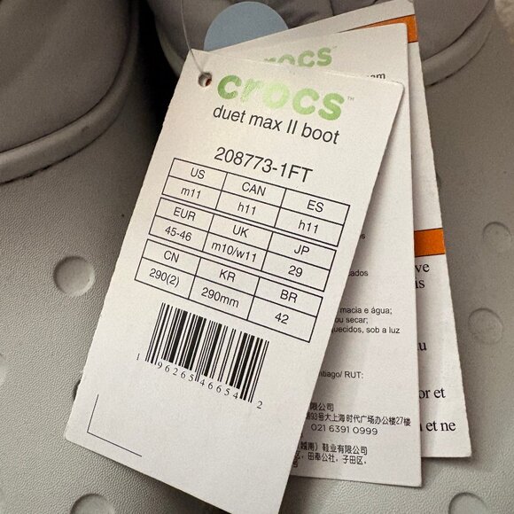 NEW with tags, CROCS Duet Max II insulated boots, size 11 main image 9